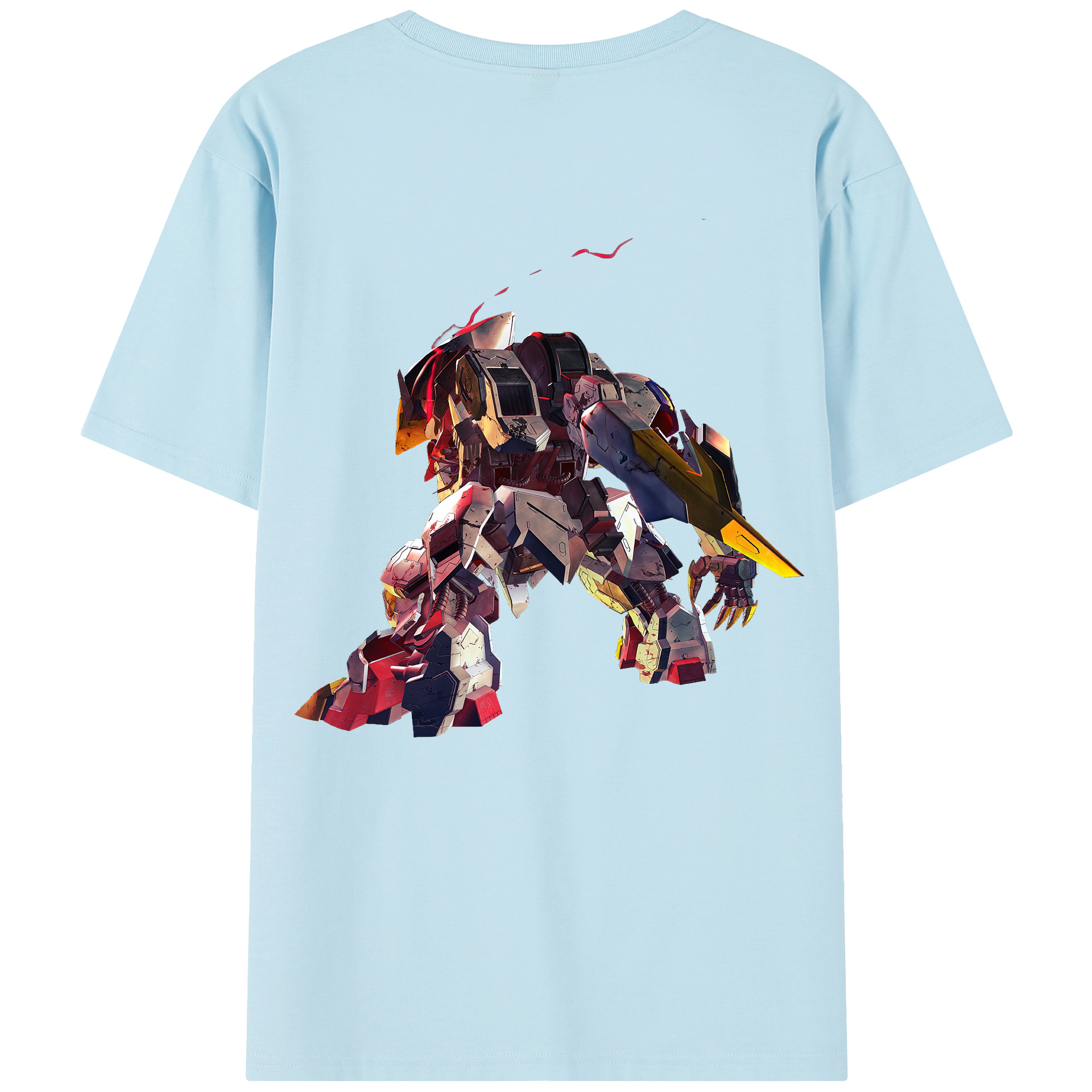 （画像用） 機動戦士ガンダム Mobile Suit Gundam 綿100％半袖Tシャツ（背面プリント）